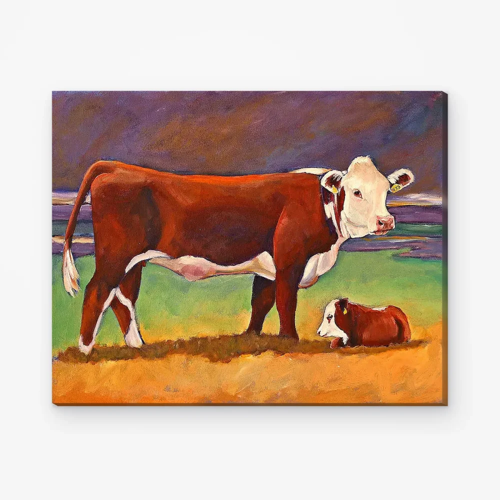 Pintar por Números - Vaca y ternero