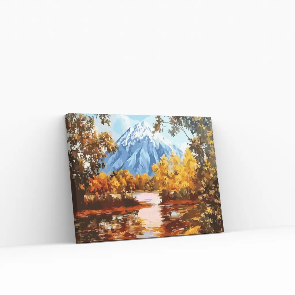 Pintar por Números - Montañas Otoño Río