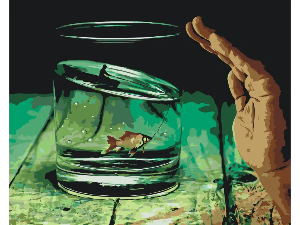 Pintar por Números - Pescado en un tarro
