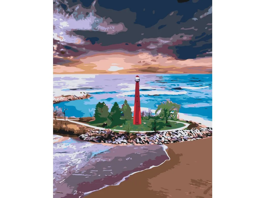 Pintar por Números - Baliza roja alta