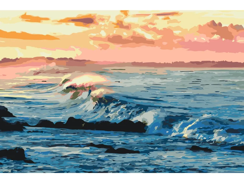 Pintar por Números - Olas del mar