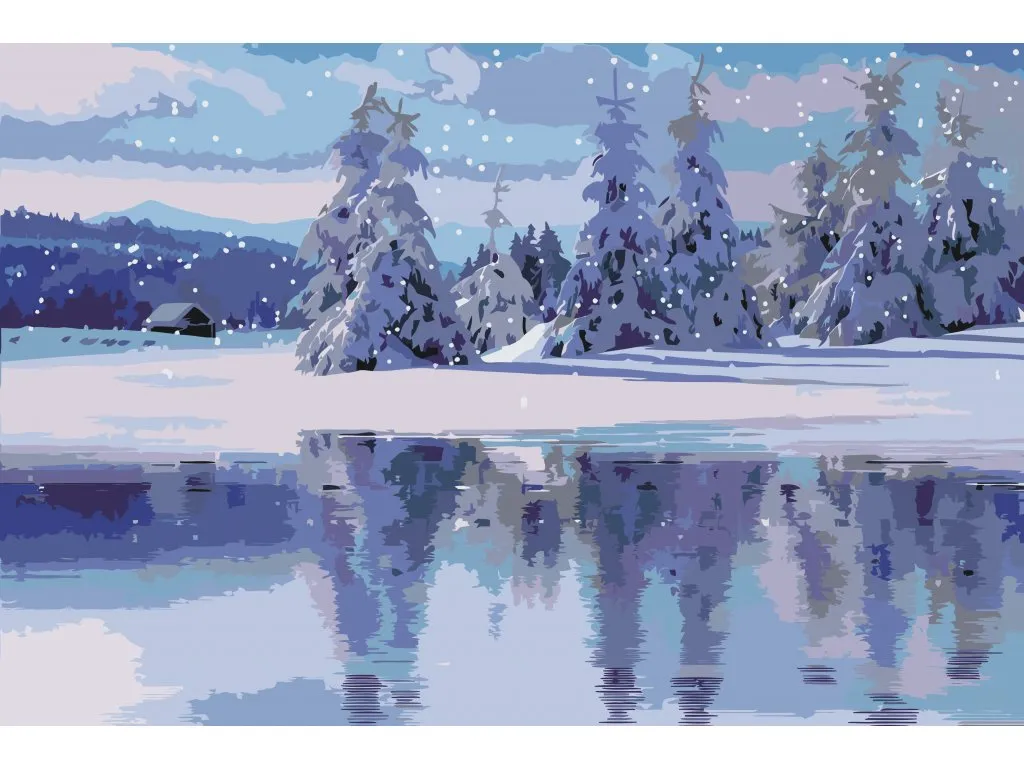 Pintar por Números - Paisaje nevado