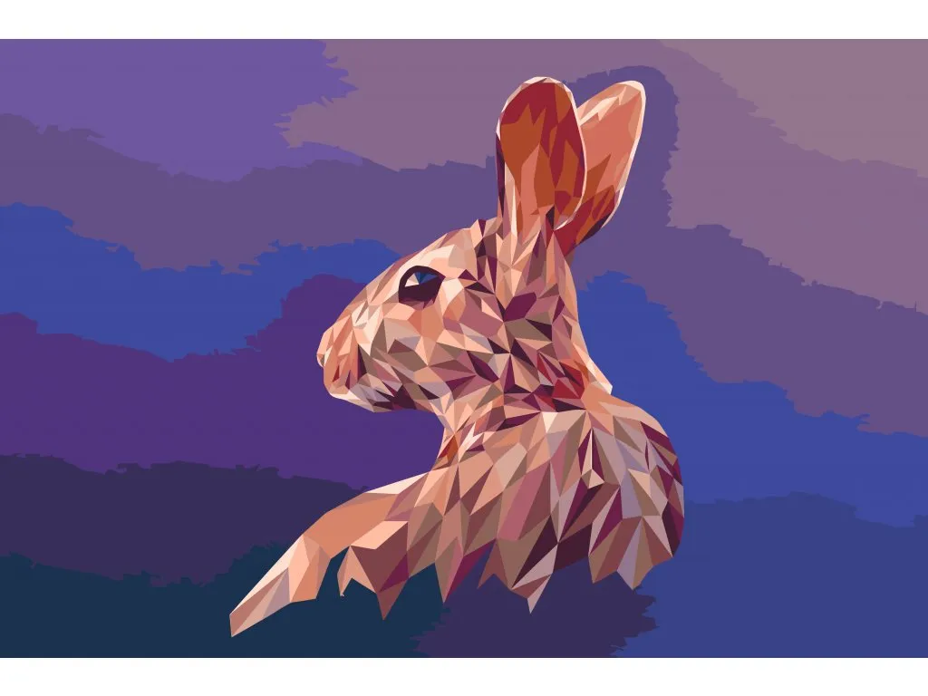Pintar por Números - Conejo vector