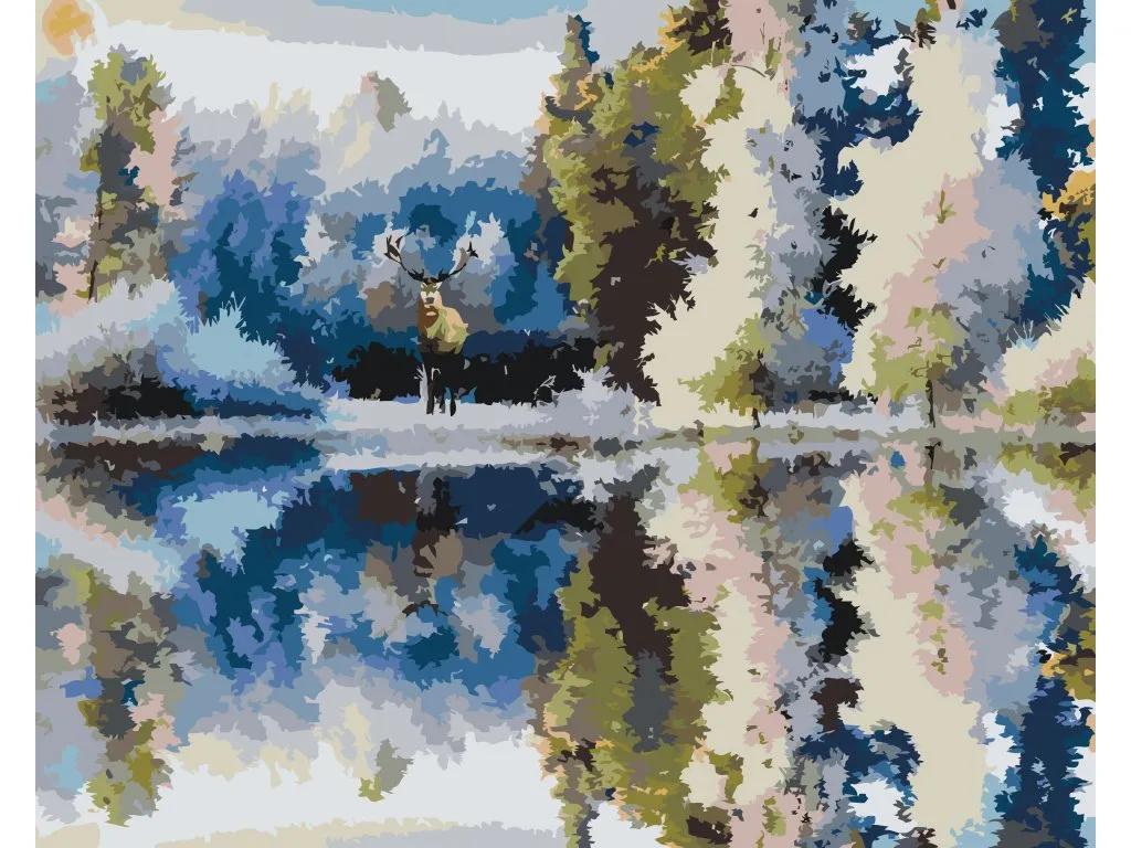 Pintar por Números - Ciervos en el bosque