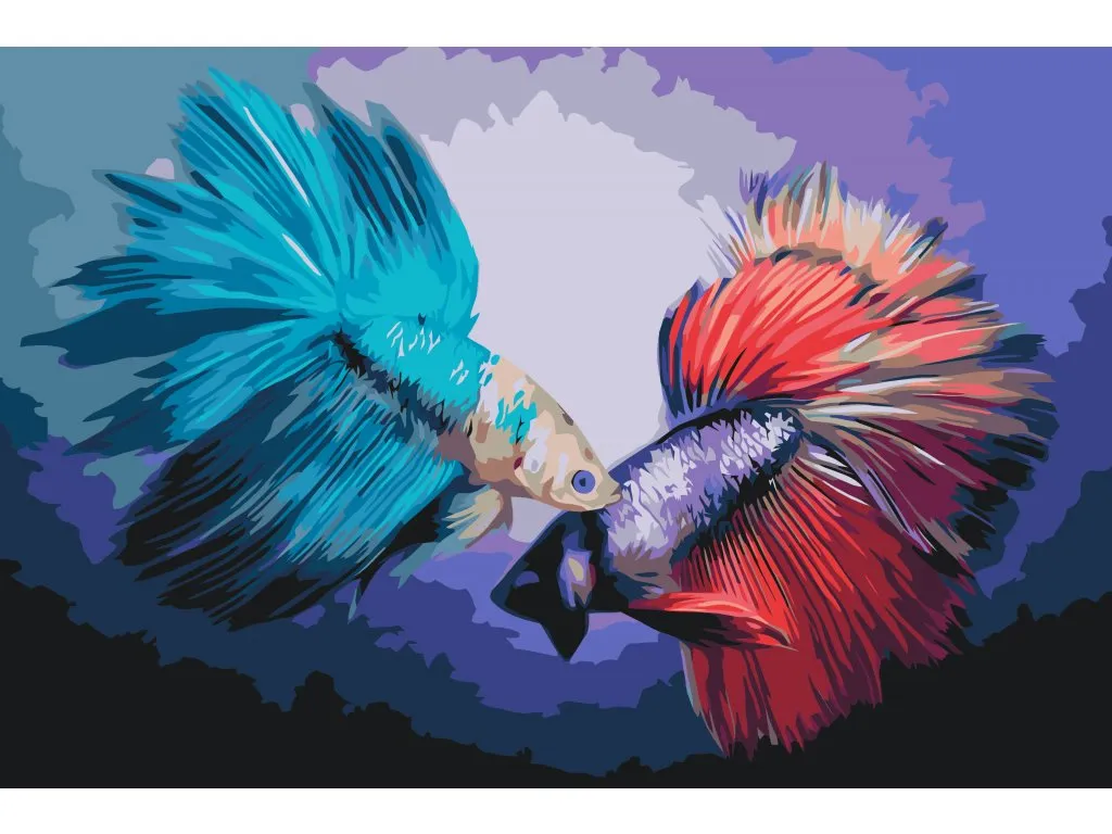 Pintar por Números - Dos peces