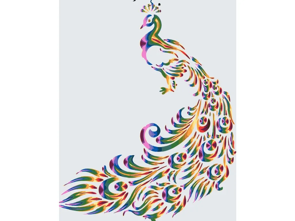 Pintar por Números - Colorido pavo real 2
