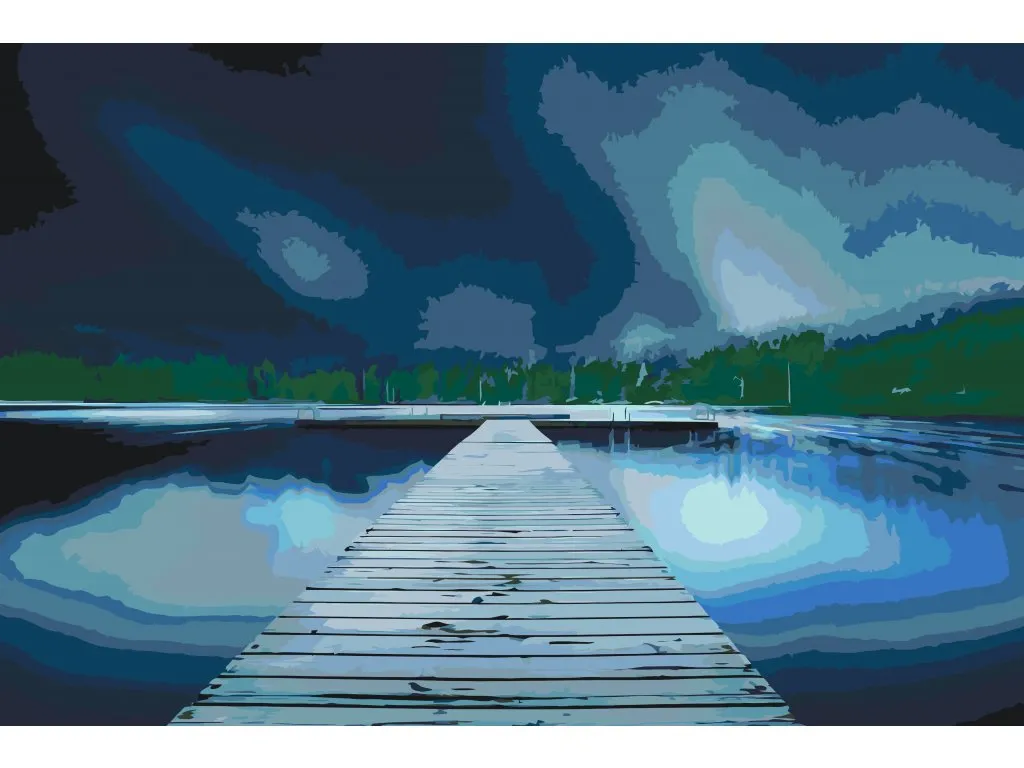 Pintar por Números - Muelle de noche