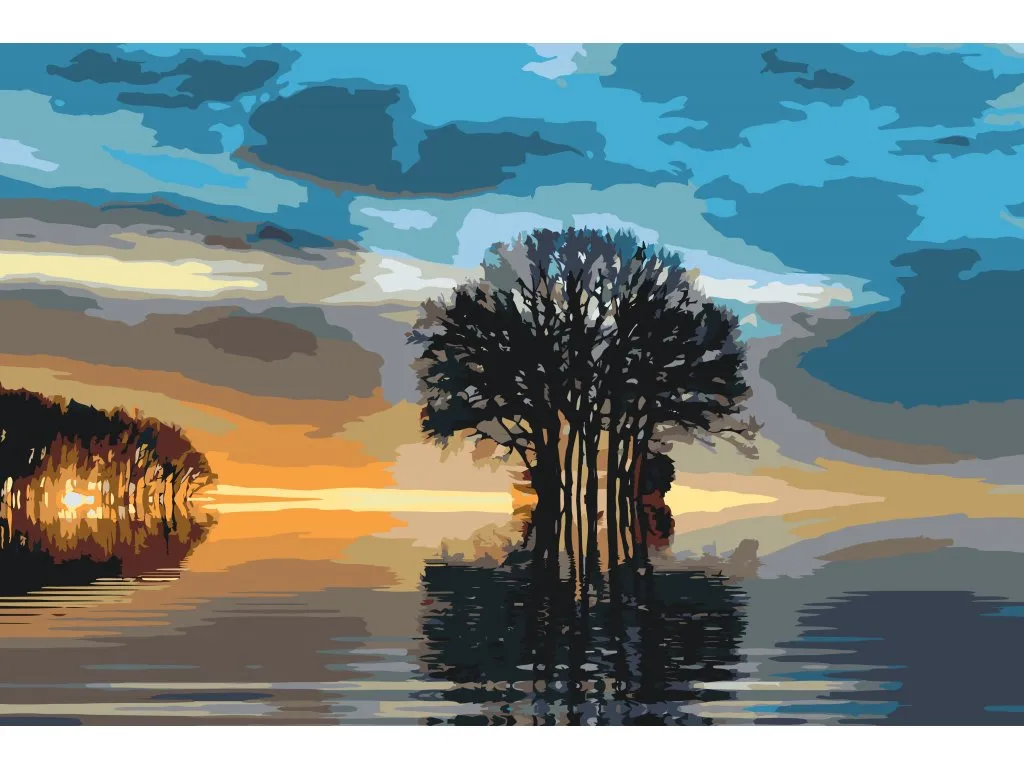 Pintar por Números - Árbol solitario 2