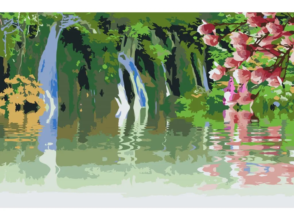Pintar por Números - Cascada en la naturaleza