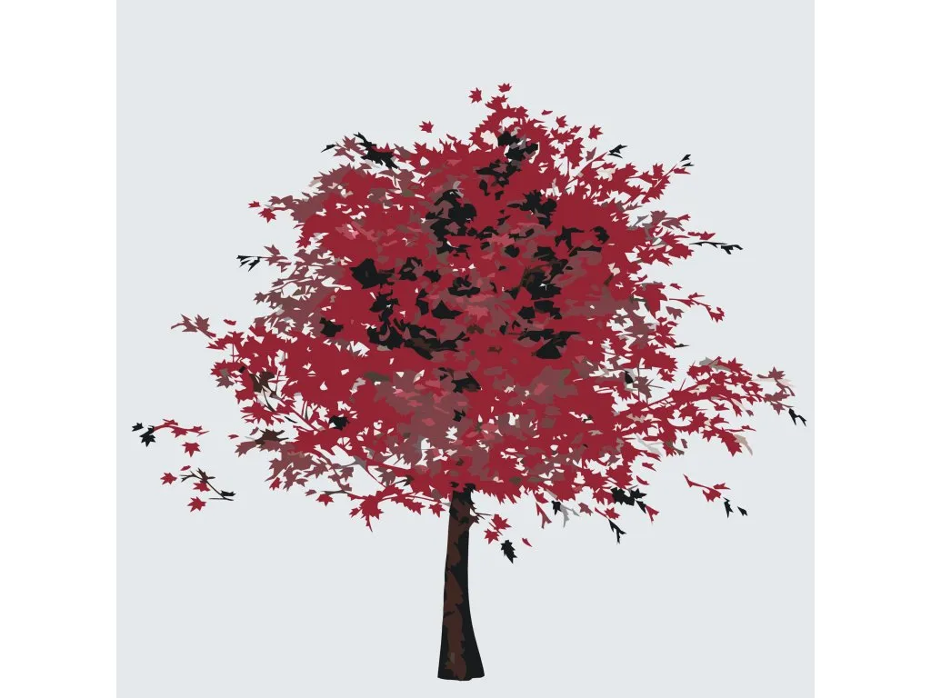Pintar por Números - Árbol rojo