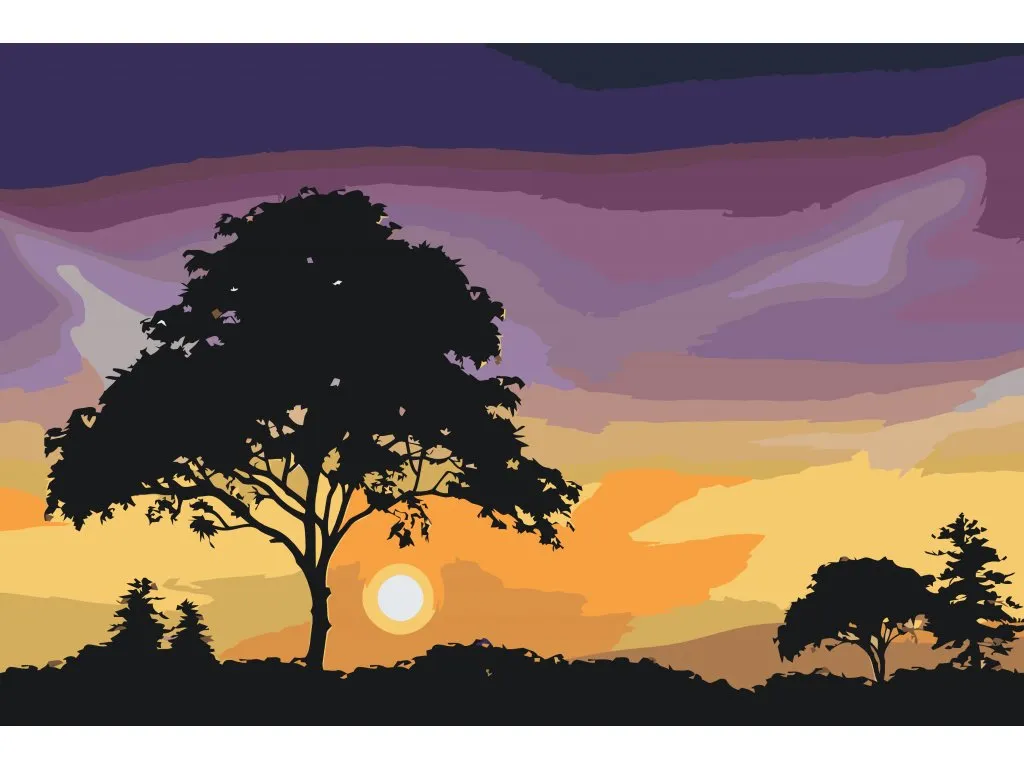 Pintar por Números - Naturaleza al atardecer