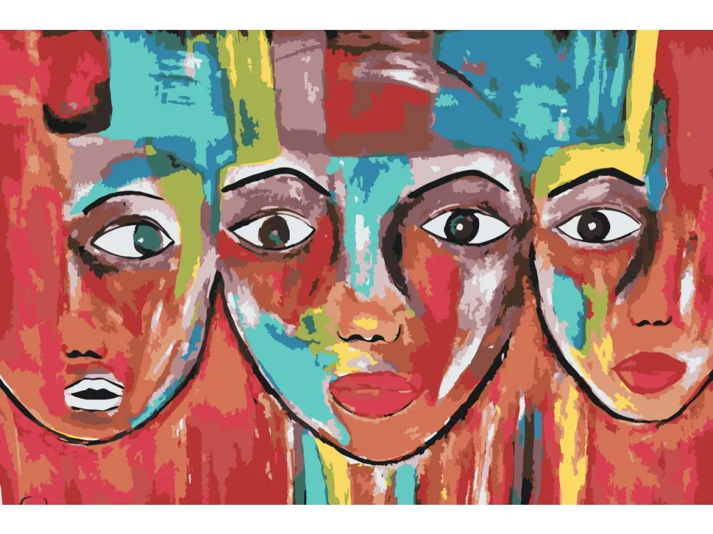 Pintar por Números - Caras de colores
