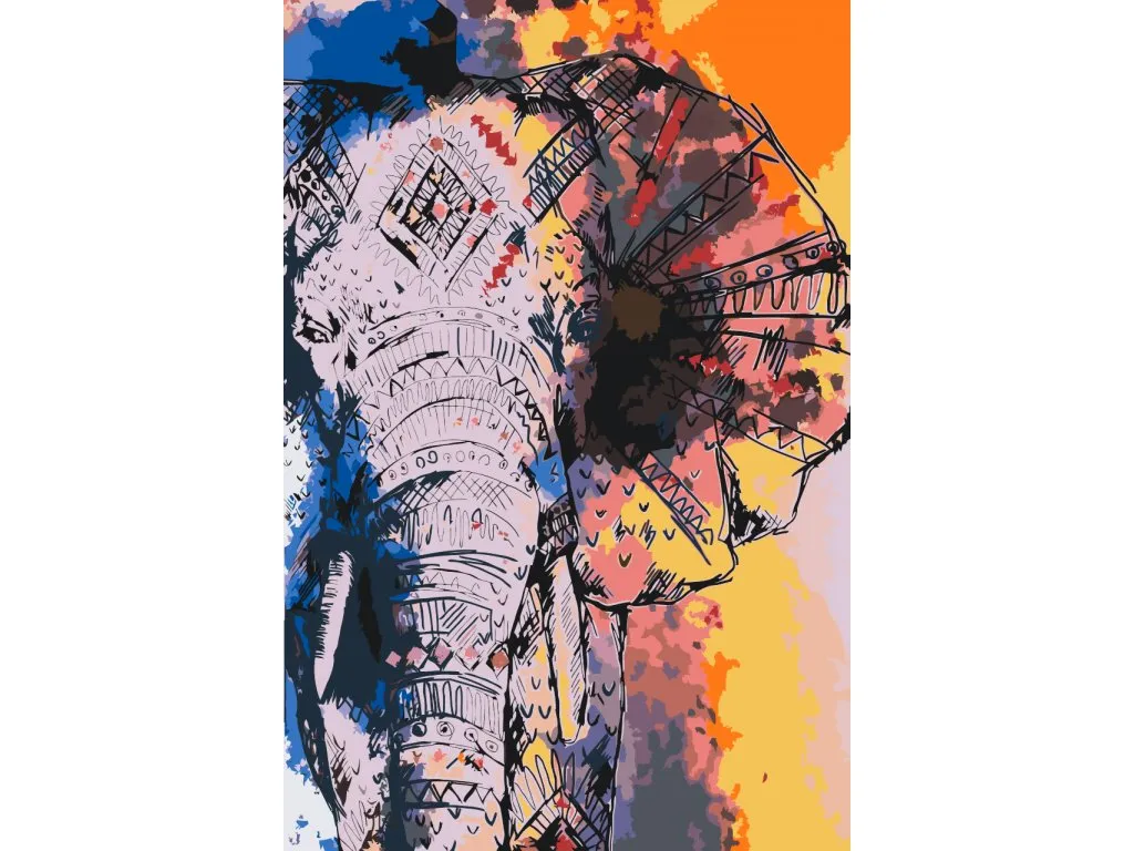 Pintar por Números - Elefante africano