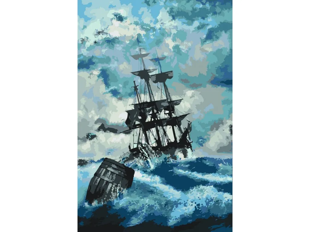 Pintar por Números - Barco en la tormenta 3