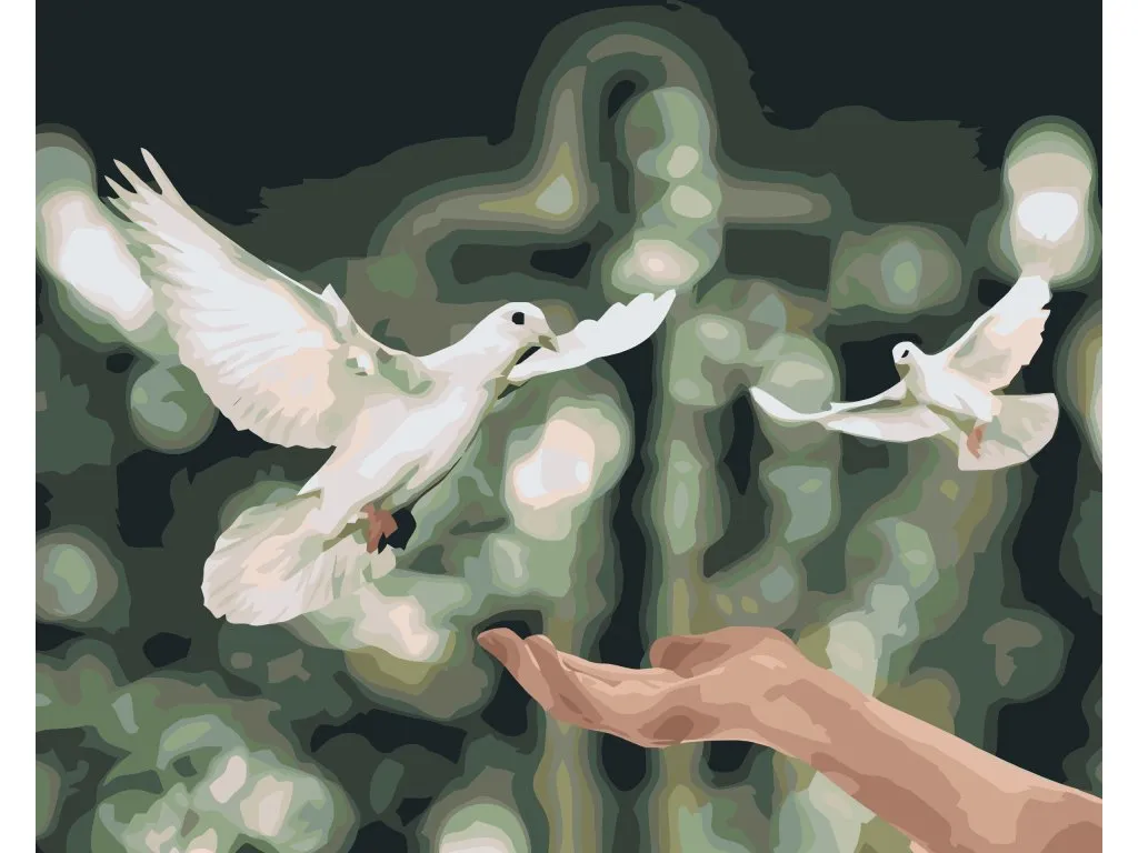 Pintar por Números - Palomas de la paz