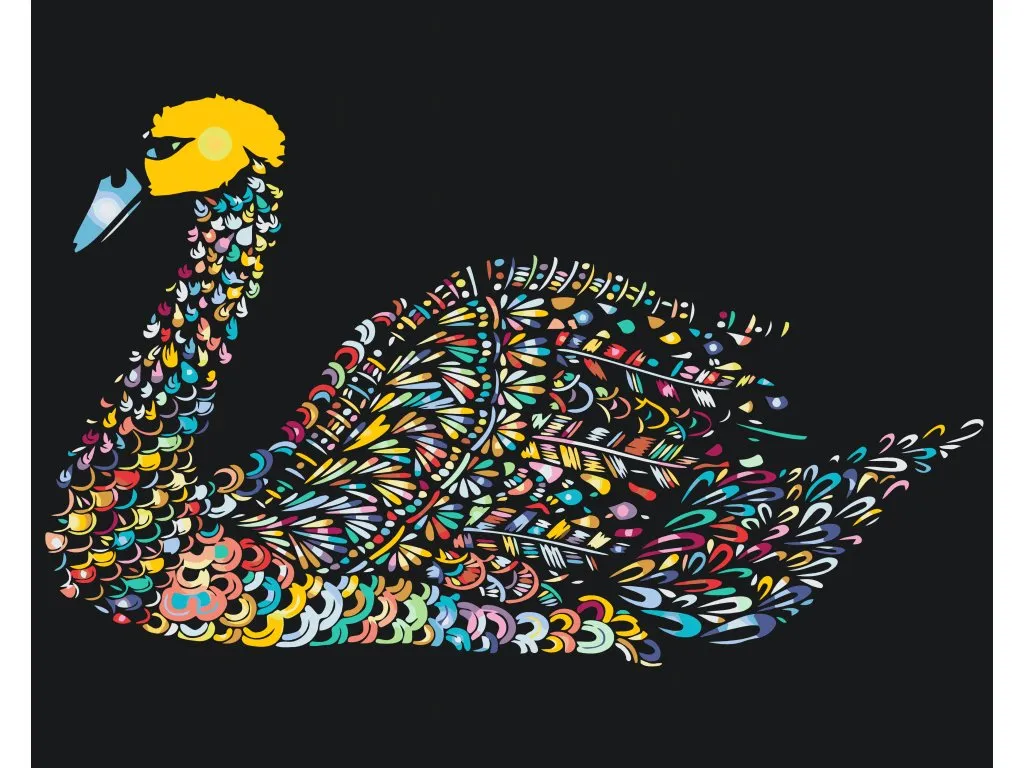 Pintar por Números - Cisne mandala