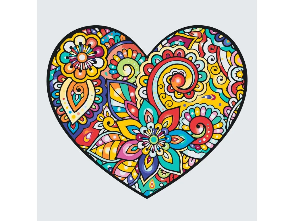 Pintar por Números - Mandala en el corazón