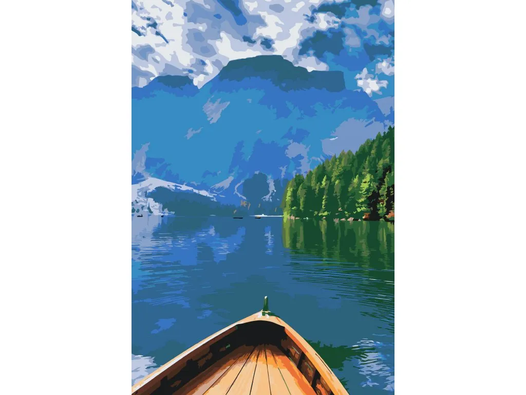 Pintar por Números - Lago de Braies, Italia