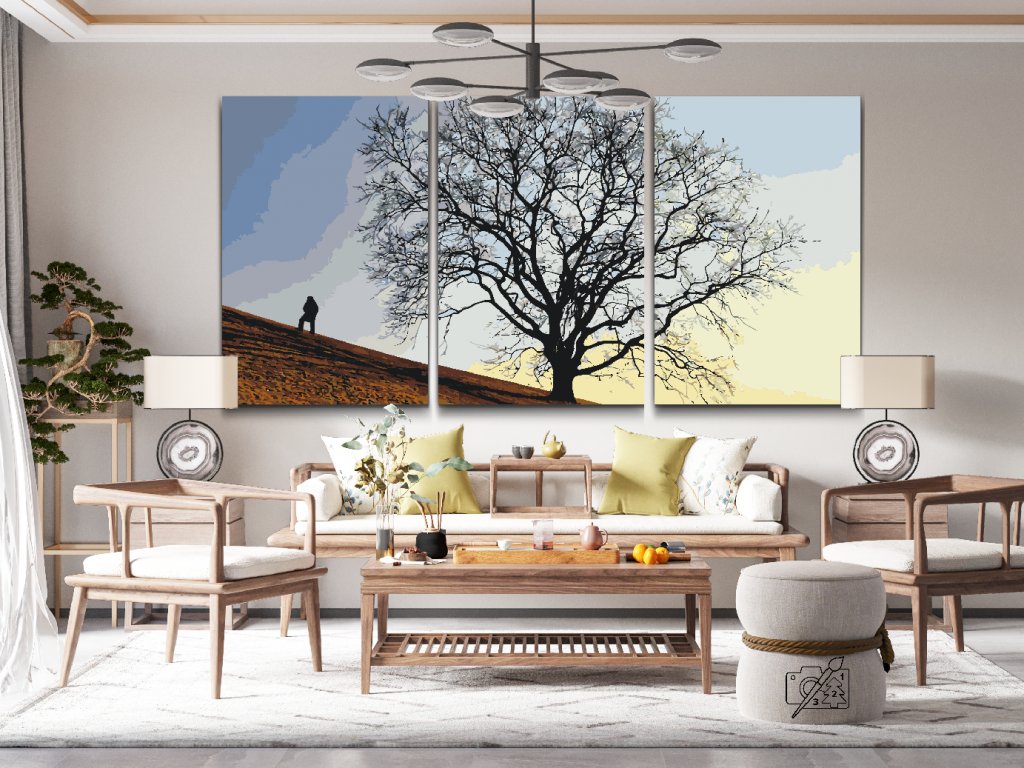 Pintar por Números - Árbol de tarjetas de felicitación (set de 3)