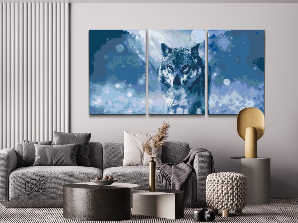 Pintar por Números - Lobo de invierno (lote de 3)
