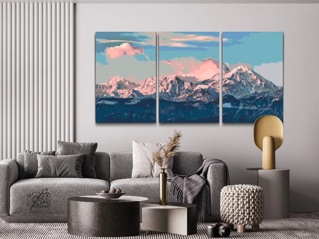 Pintar por Números - Alpes al amparo del sol (set de 3)