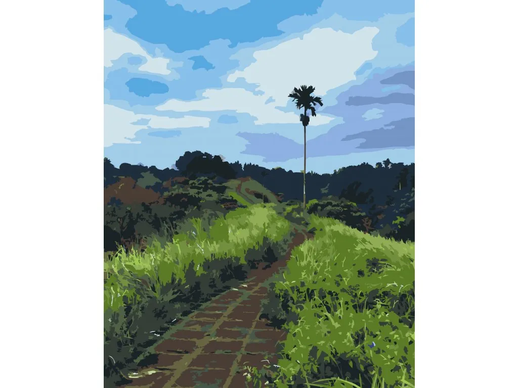 Pintar por Números - Senderismo por arrozales, Bali