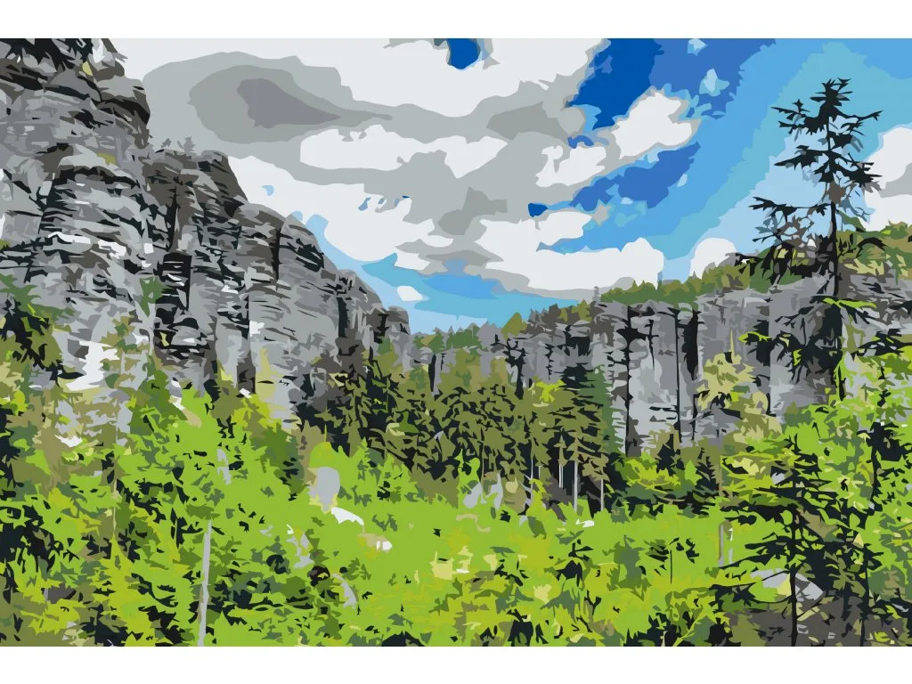 Pintar por Números - Rocas Adršpach