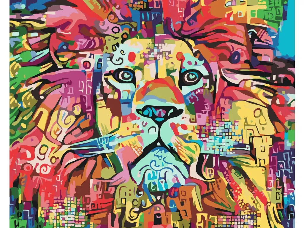 Pintar por Números - Colorido león 4