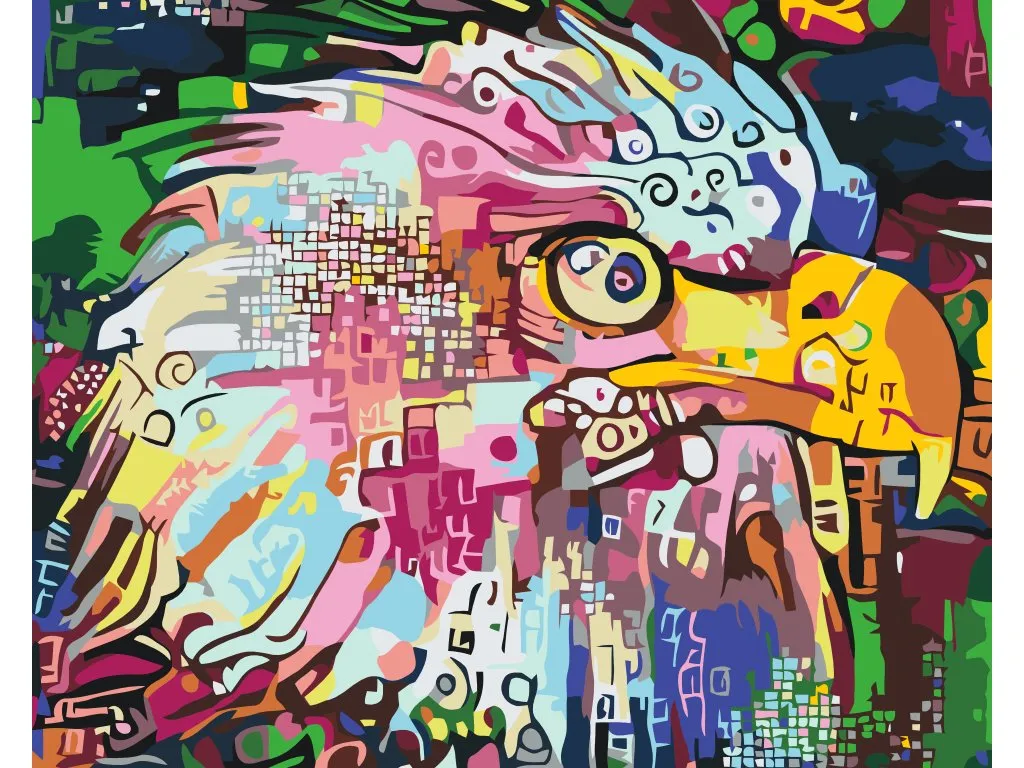 Pintar por Números - Águila de colores