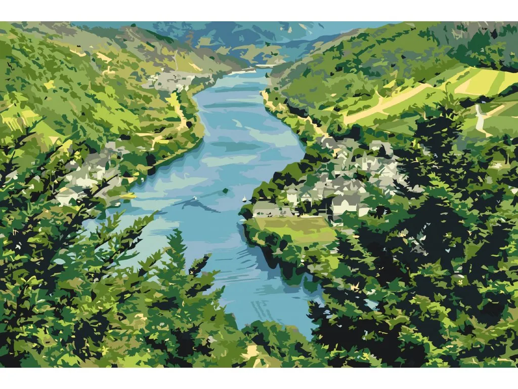 Pintar por Números - Río Mosela