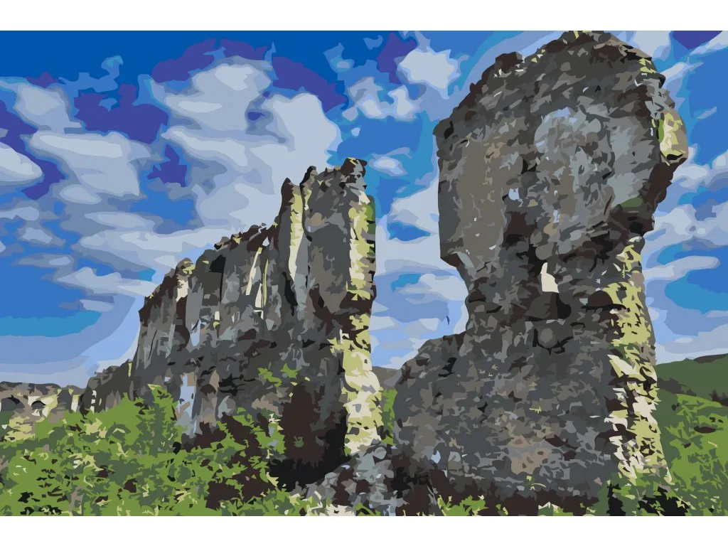 Pintar por Números - Las ruinas del castillo de Čabrad, Eslovaquia