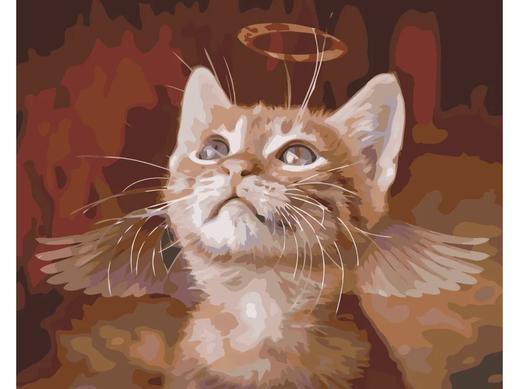 Pintar por Números - Gato Ángel