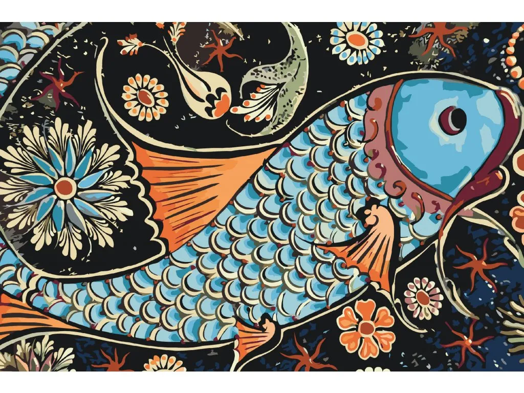Pintar por Números - Peces mosaico