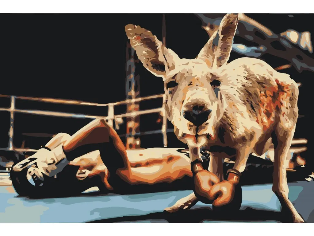 Pintar por Números - Canguro en el ring