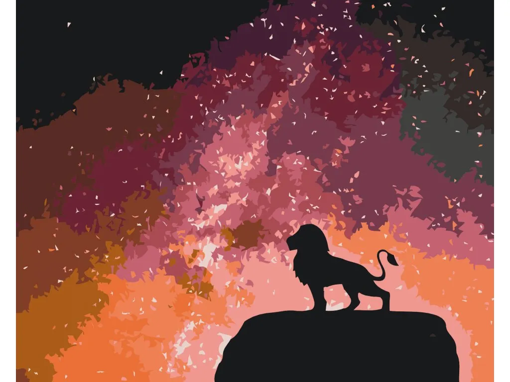 Pintar por Números - León en la roca