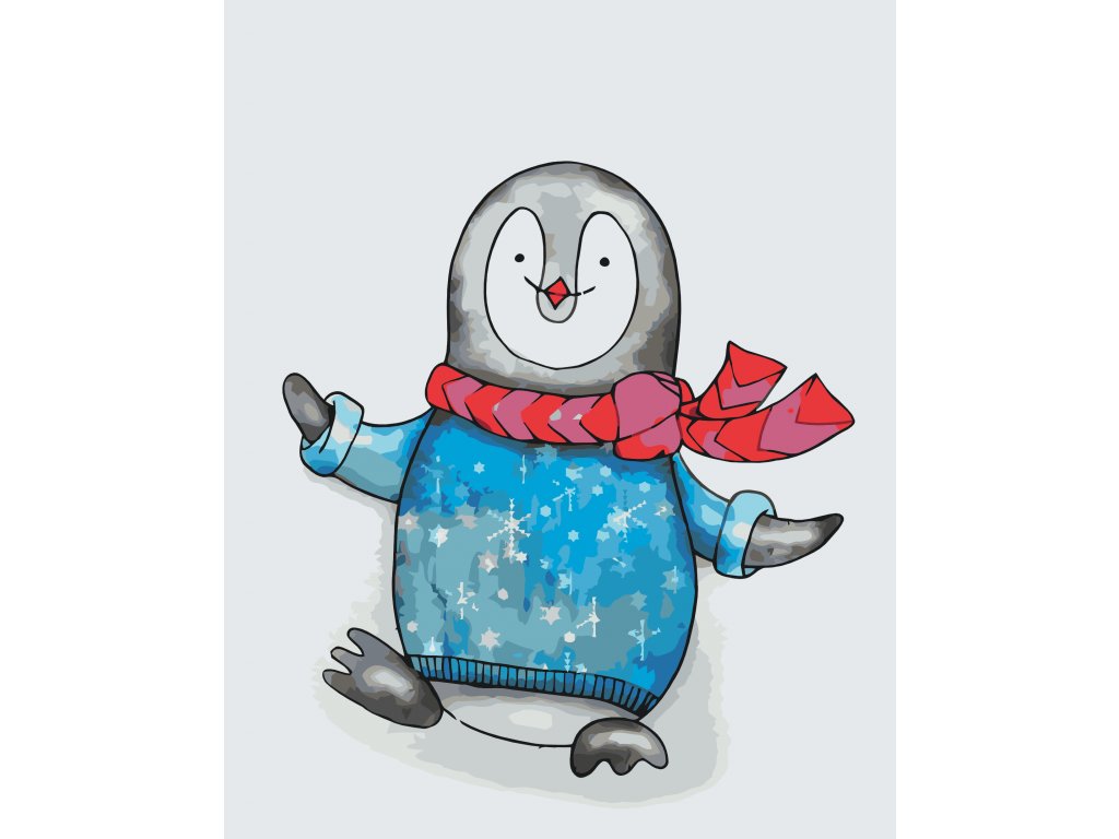 Pintar por Números - Pingüino feliz