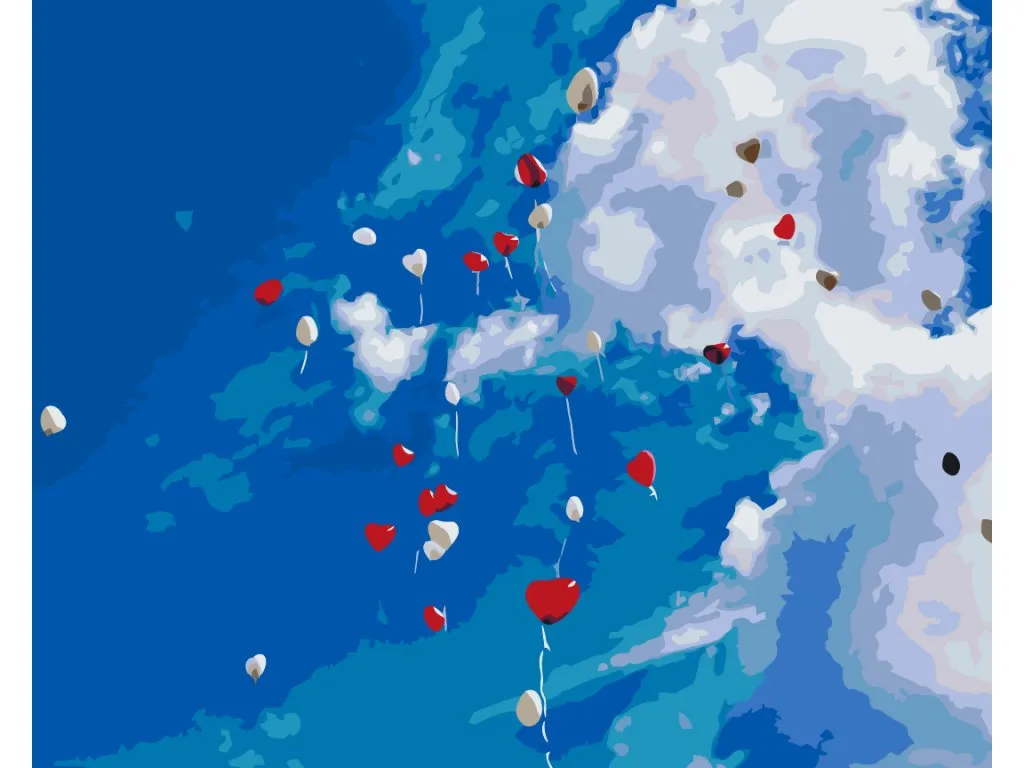 Pintar por Números - El cielo lleno de globos