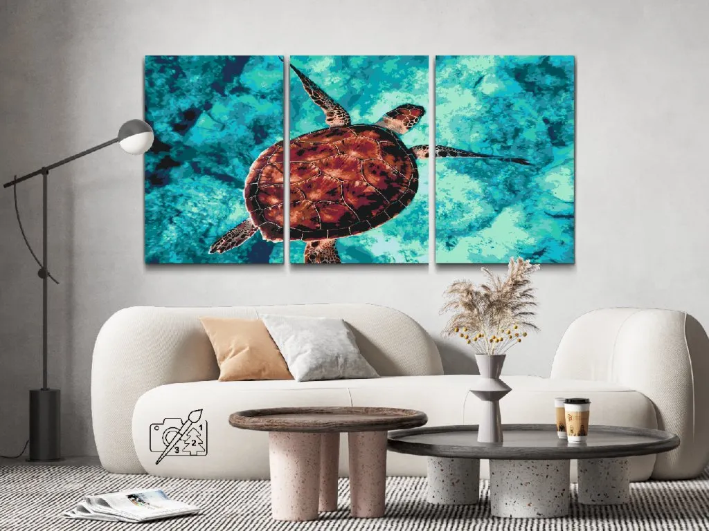 Pintar por Números - Tortuga marina (lote de 3)