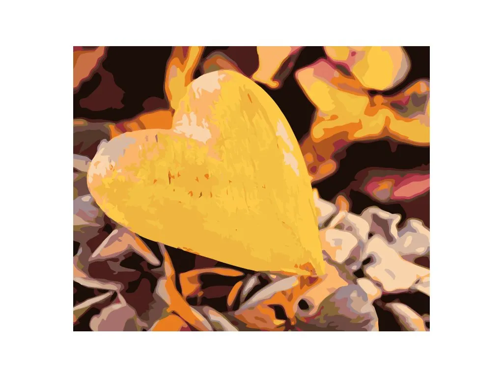 Pintar por Números - Corazón amarillo