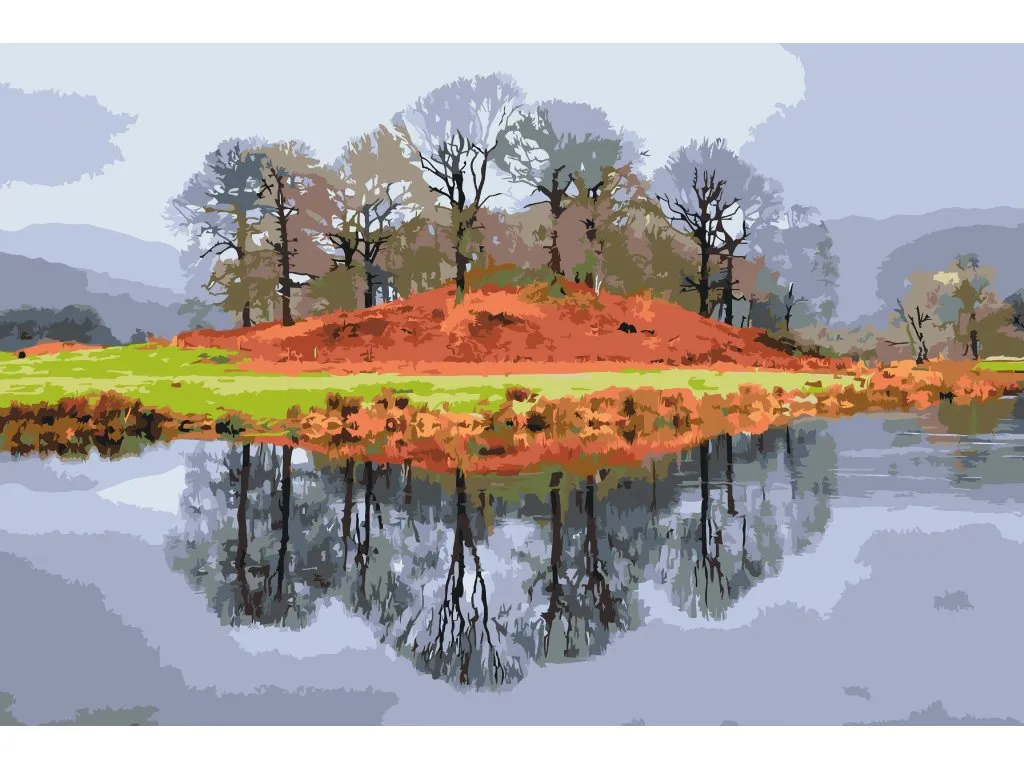 Pintar por Números - Lake District Cumbria Reino Unido