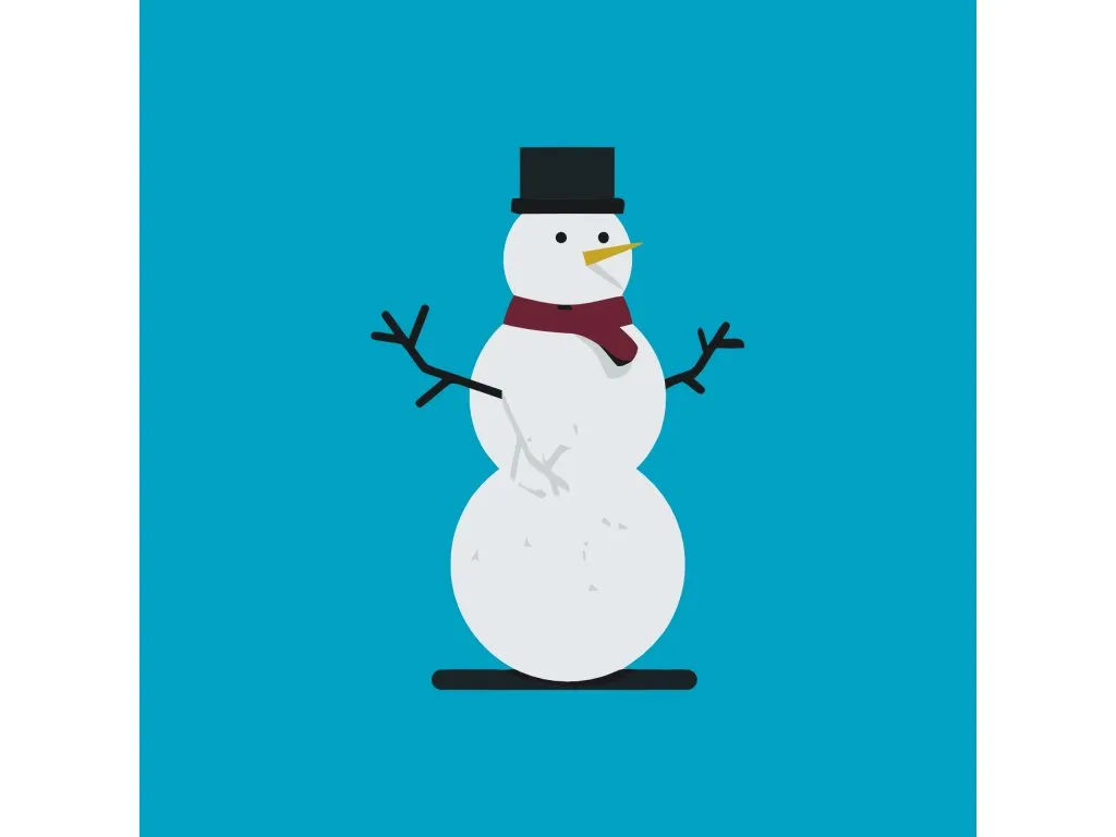 Pintar por Números - Muñeco de nieve abandonado