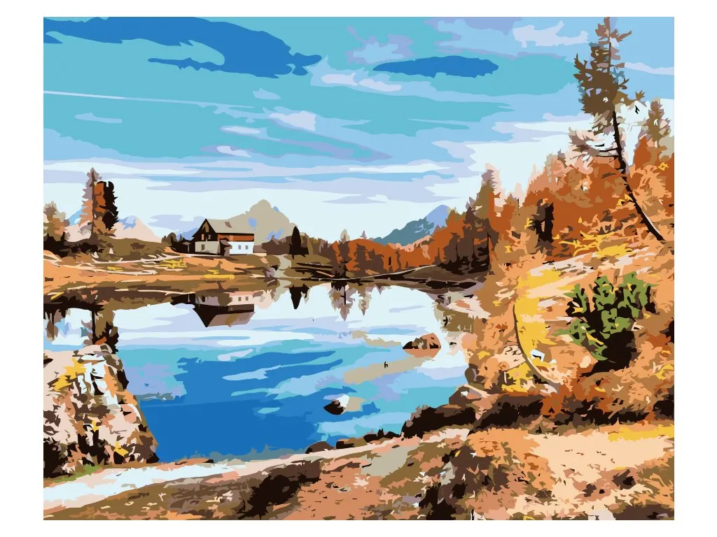 Pintar por Números - Cabaña en el lago