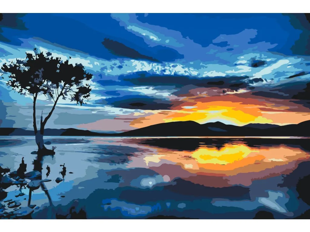 Pintar por Números - Atardecer oscuro