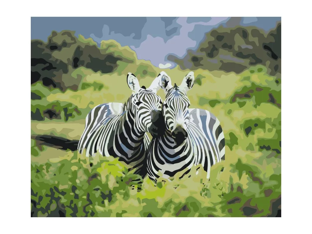 Pintar por Números - Safari cebra