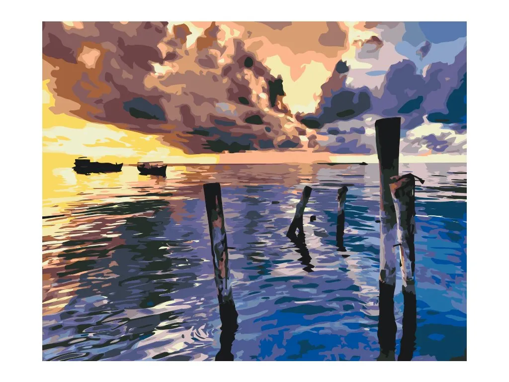 Pintar por Números - Atardecer tormentoso