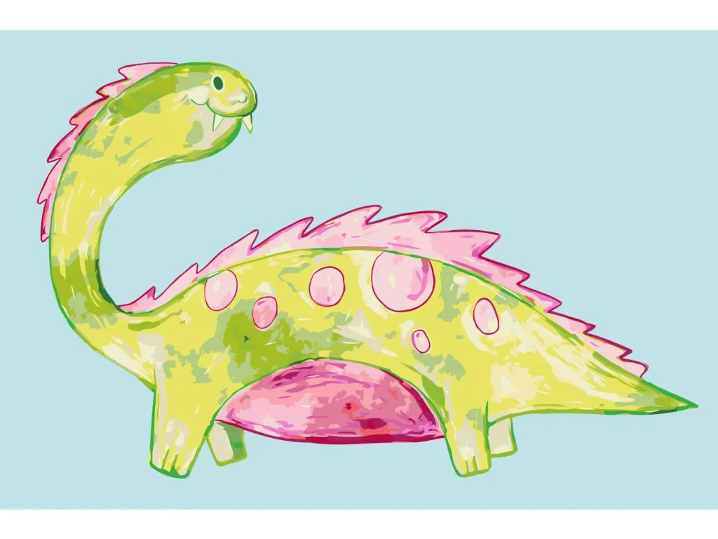 Pintar por Números - Bonito dinosaurio