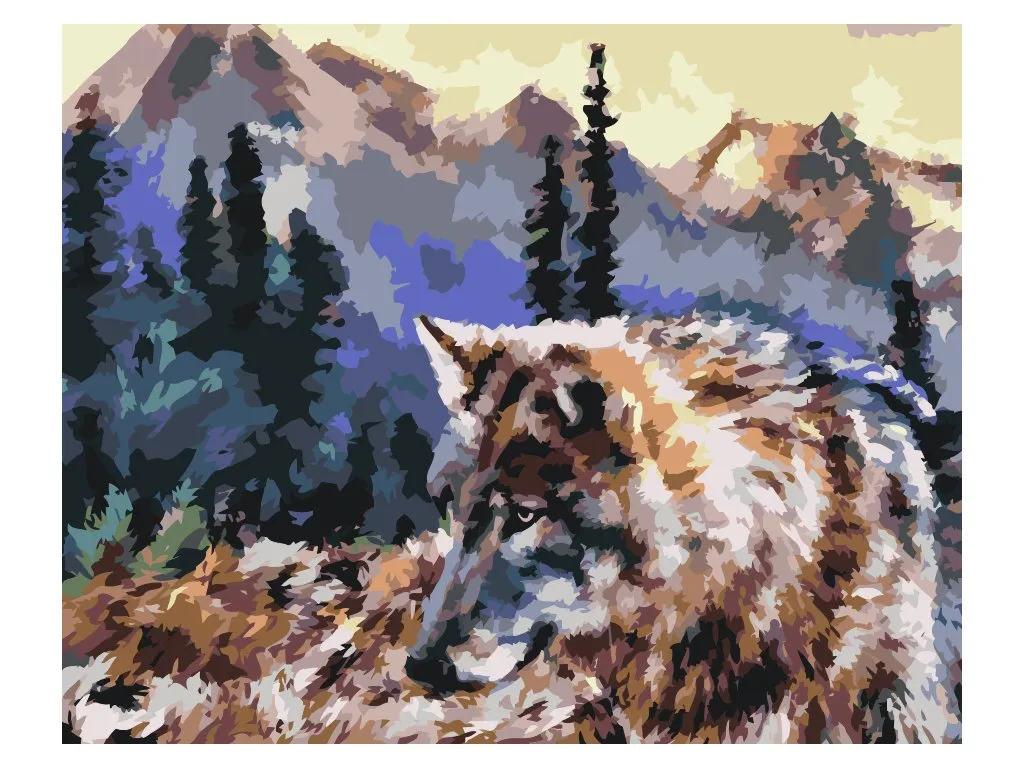Pintar por Números - Lobo en el desierto