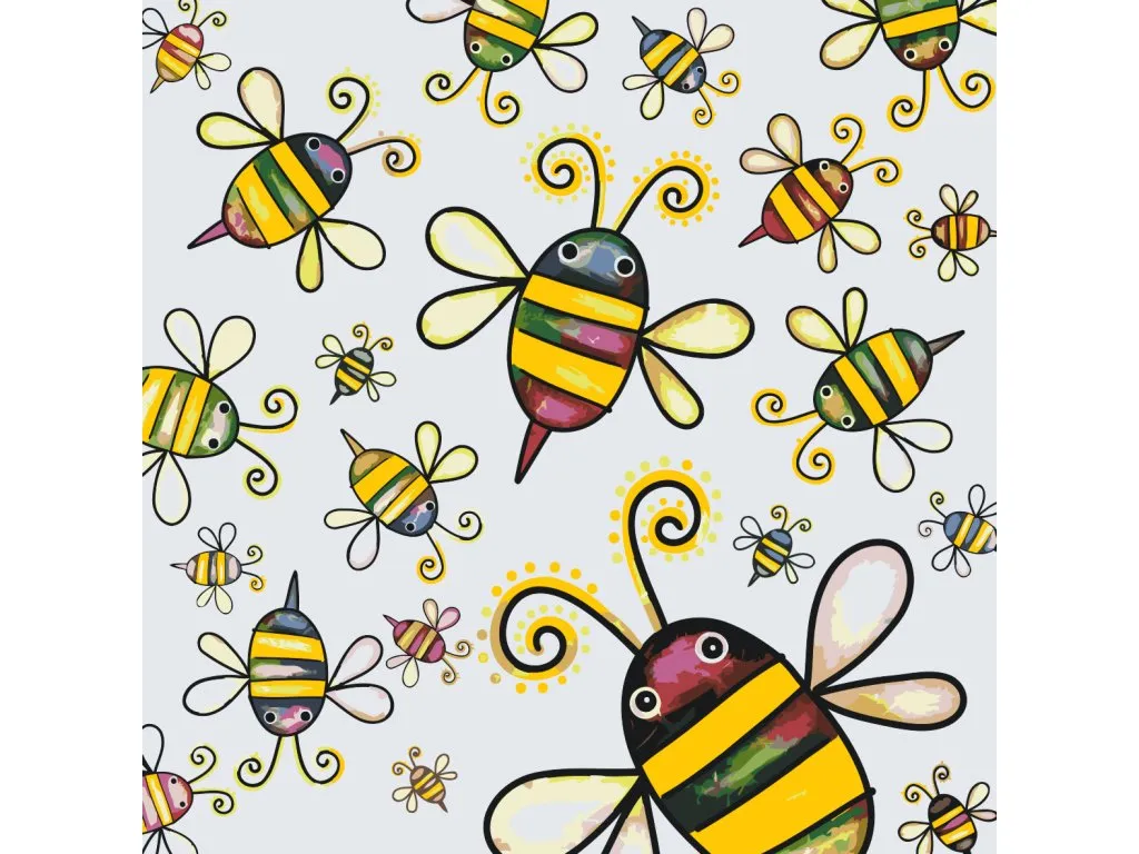 Pintar por Números - Bonitas abejitas
