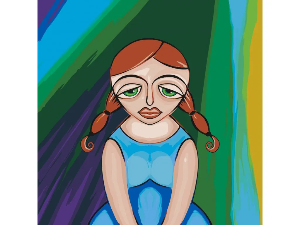 Pintar por Números - Chica infeliz