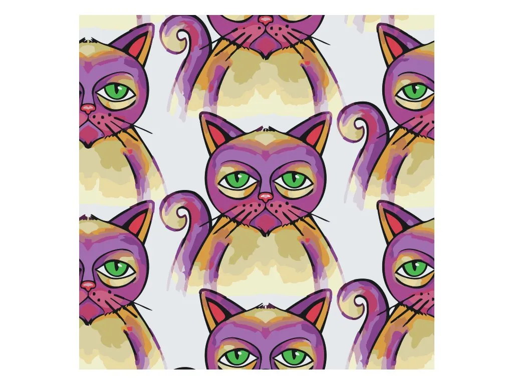 Pintar por Números - Gatos malhumorados